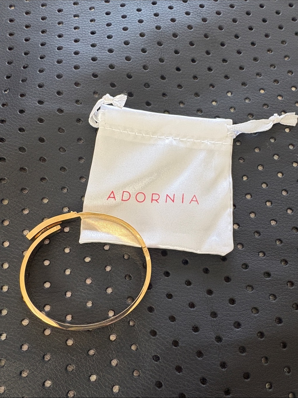 Adornia Gold-Tone Hinged Bangle Bracelet